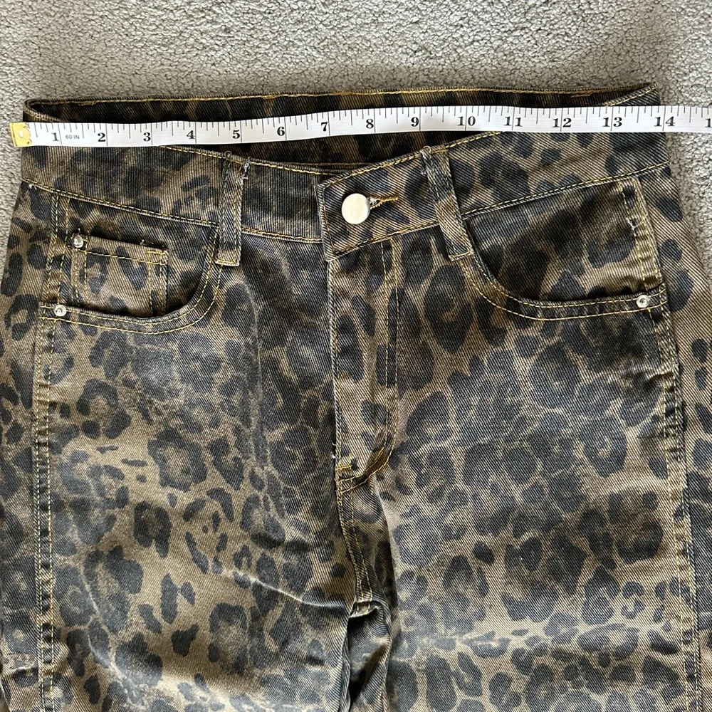 Leopard Print Jeans - Picture 3 of 8